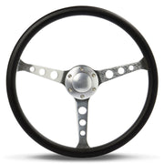 Steering Wheel 15" Classic Series Poly Grip Brushed Alloy Spokes With Holes