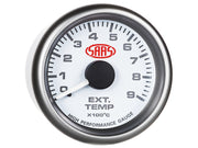 Exhaust Temp Gauge 0°-900° 52mm White Muscle Series