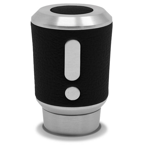 Leather Gear  Knob Black-Alloy Insert