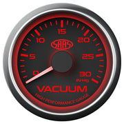 Vacuum Gauge 0-30inHg 52mm Black Muscle Series