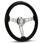 Steering Wheel PVC 14" Retro Brushed Spoke