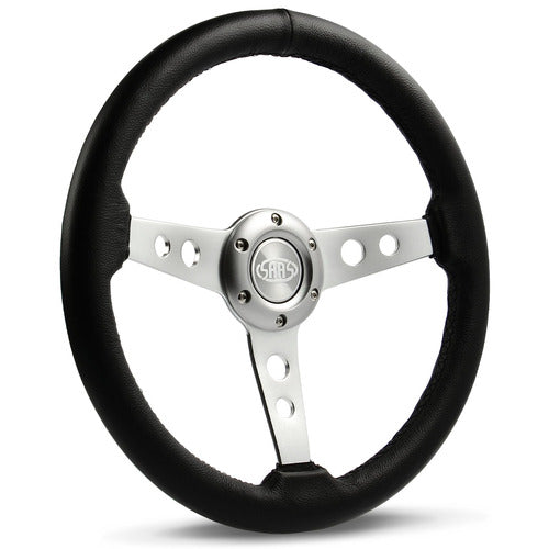 Steering Wheel Leather 14" Retro Polished Spoke