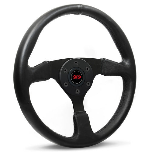Steering Wheel Leather 14" Director Black Spoke