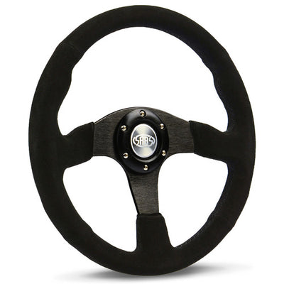 Steering Wheel Suede 14" Black Spoke