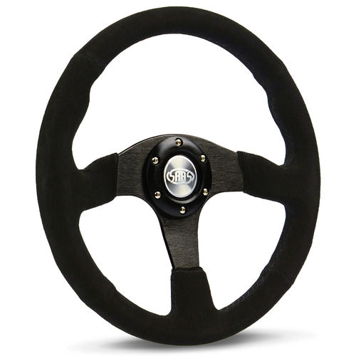 Steering Wheel Suede 14" Black Spoke