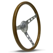 Steering Wheel Wood 15" Classic Brushed With Holes