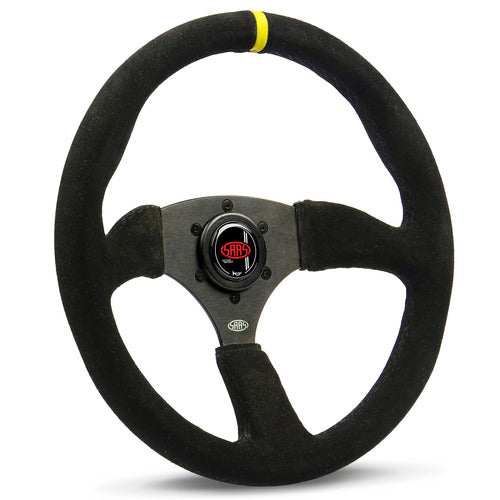 Steering Wheel Suede 14" Tokyo Motorsport Black Spoke + Indicator