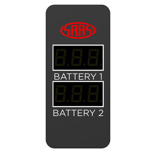 Digital Dual Voltage Gauge Switch mount 8v-18v Carling 49 x 24