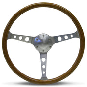 Steering Wheel Wood 15" Classic Brushed With Holes