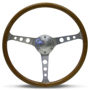Steering Wheel Wood 15" Classic Brushed With Holes