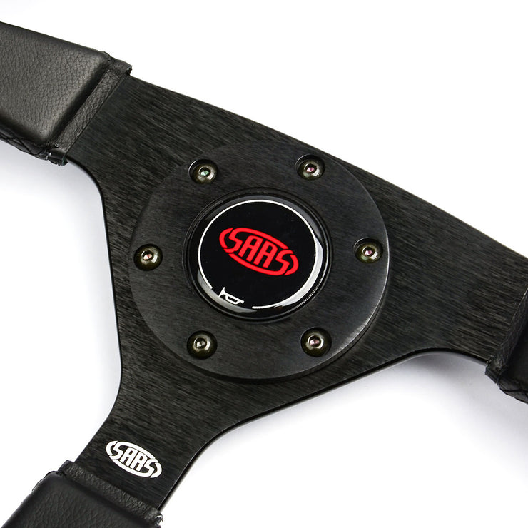Steering Wheel Leather 14" Director Black Spoke
