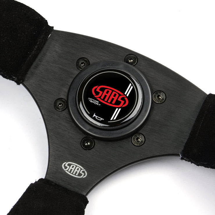 Steering Wheel Suede 14" Tokyo Motorsport Black Spoke