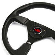 Steering Wheel Leather 14" Director Black Spoke