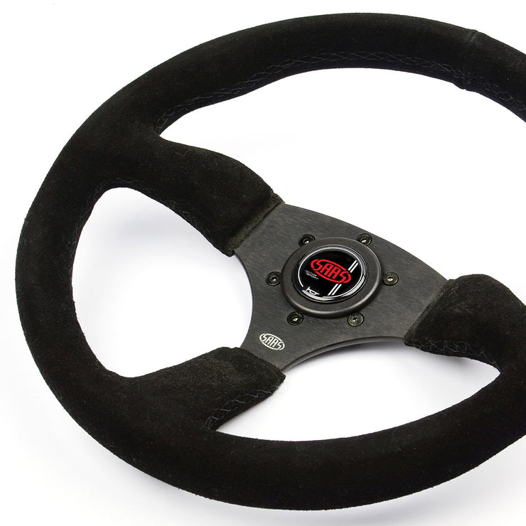 Steering Wheel Suede 14" Tokyo Motorsport Black Spoke