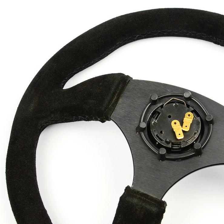Steering Wheel Suede 14" Tokyo Motorsport Black Spoke