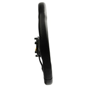 Steering Wheel Leather 14" Black Flat Bottom + Indicator