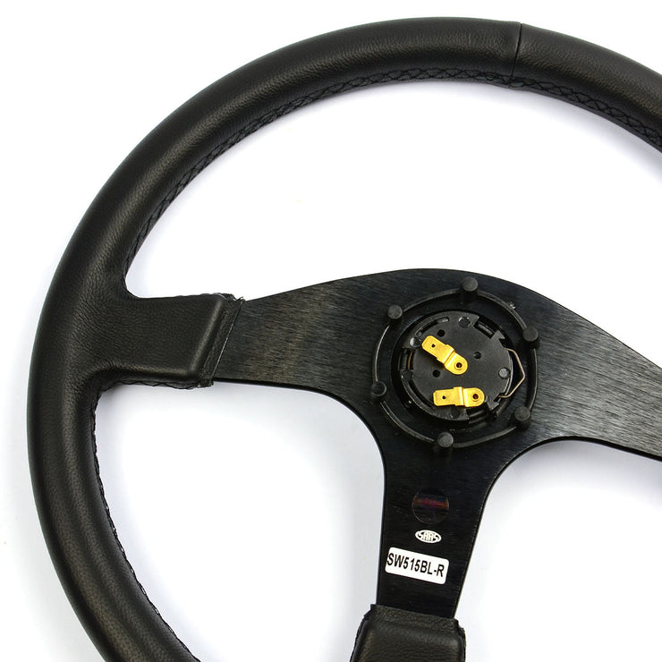 Steering Wheel Leather 15 " Octane Black Spoke