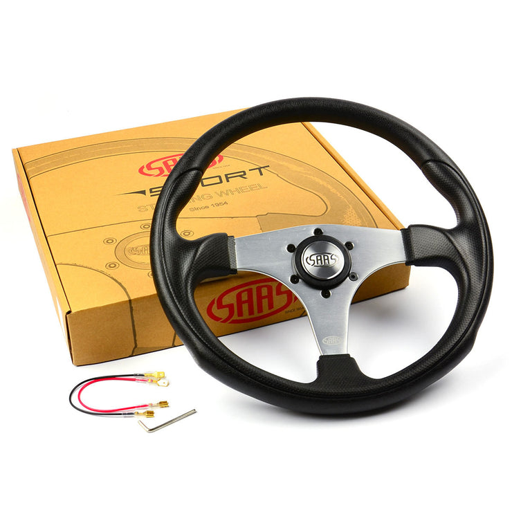 Steering Wheel Poly 14" Octane Brushed Alloy Spoke