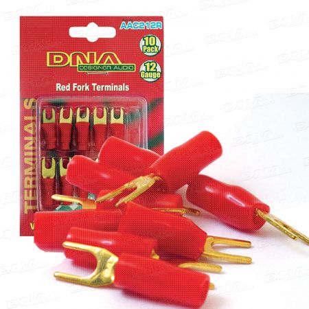 12 Gauge Fork Terminal Red 10 Pk