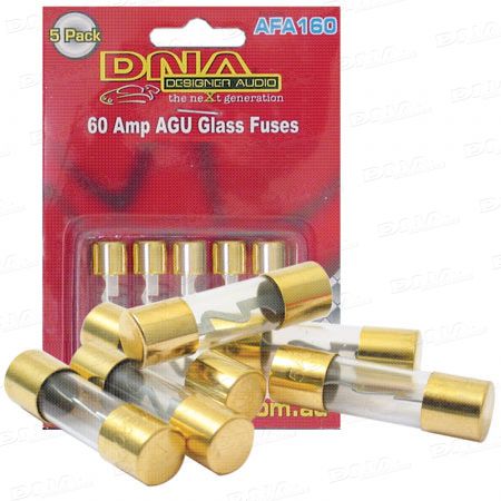 AGU Gold Fuses 60 Amp 5 Pk