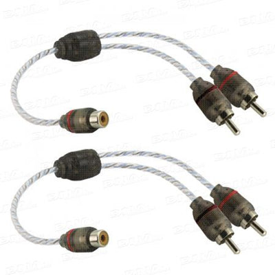 Bulk Y Split 1 Female RCA To 2 Male RCA Plug