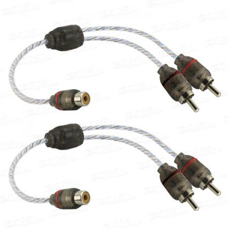 Bulk Y Split 1 Female RCA To 2 Male RCA Plug