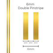 Pinstripe Double Gold 6mm x 10mt