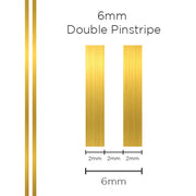 Pinstripe Double Gold 6mm x 10mt