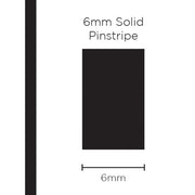 Pinstripe Solid Black 6mm x 10mt