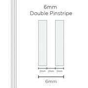 Pinstripe Double White 6mm x 10mt