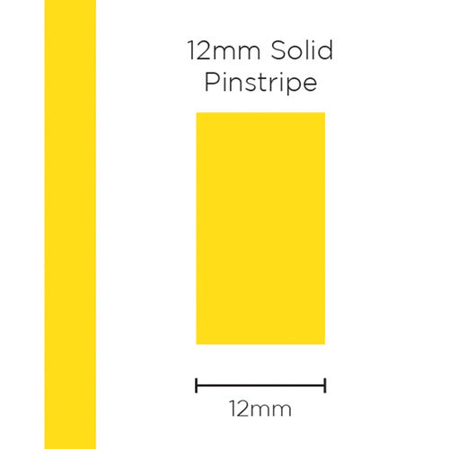 Pinstripe Solid Yellow 12mm x 10mt