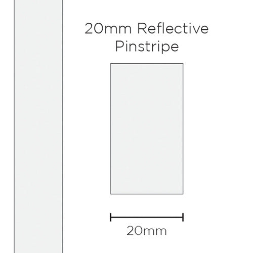 Pinstripe Reflective White 20mm x 1mt