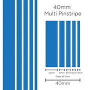 Pinstripe Multi Medium Blue 40mm x 10mt