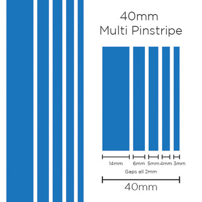 Pinstripe Multi Medium Blue 40mm x 10mt