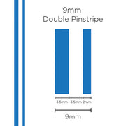 Pinstripe Double Medium Blue 9mm x 10mt