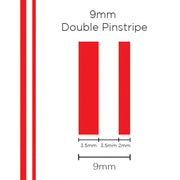 Pinstripe Double Red 9mm x 10mt