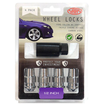 Lock Nuts Splined Acorn Bulge 44mm 1/2 Pk 4