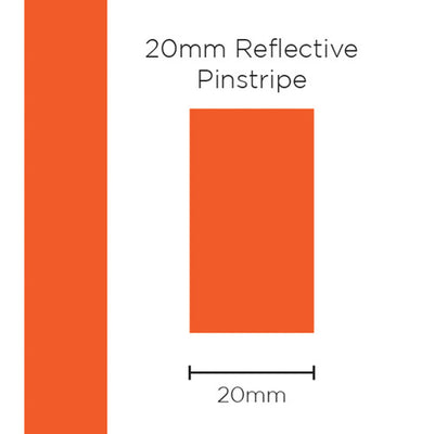 Pinstripe Reflective Orange 20mm x 1mt