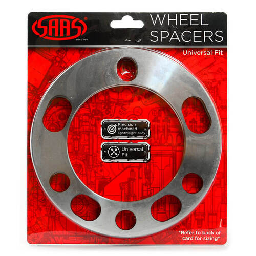Wheel Spacer x 2 Universal 6 Stud 6mm