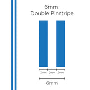 Pinstripe Double Medium Blue 6mm x 10mt