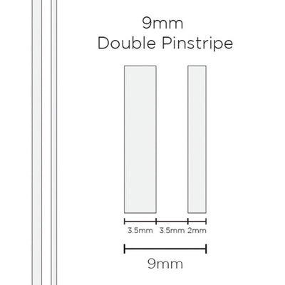 Pinstripe Double White 9mm x 10mt