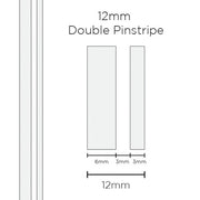 Pinstripe Double White 12mm x 10mt