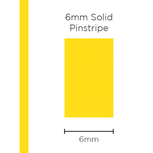 Pinstripe Solid Yellow 6mm x 10mt