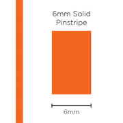 Pinstripe Solid Orange 6mm x 10mt