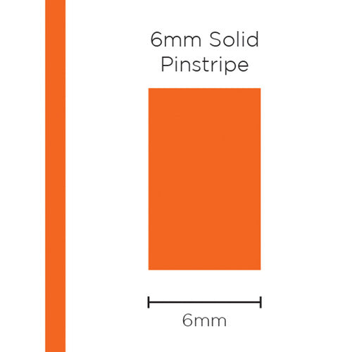 Pinstripe Solid Orange 6mm x 10mt