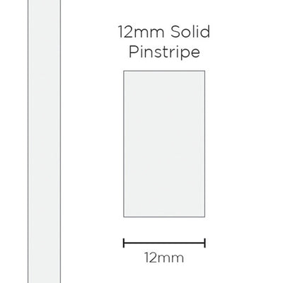 Pinstripe Solid White 12mm x 10mt