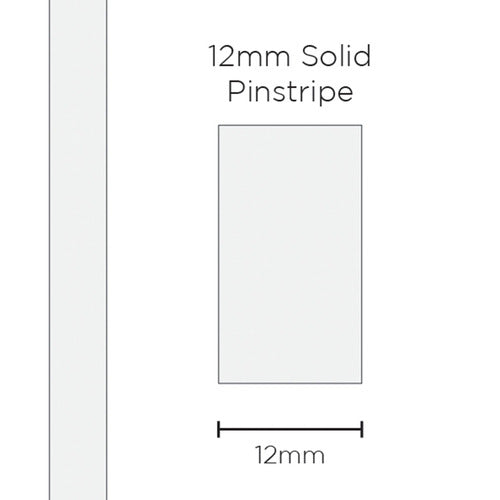 Pinstripe Solid White 12mm x 10mt
