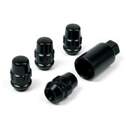 Lock Nuts Splined Acorn Bulge 12mm x 1.25 Black Pk 4