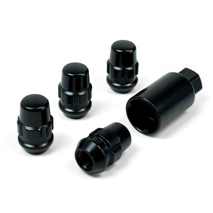 Lock Nuts Splined Acorn Bulge 12mm x 1.25 Black Pk 4