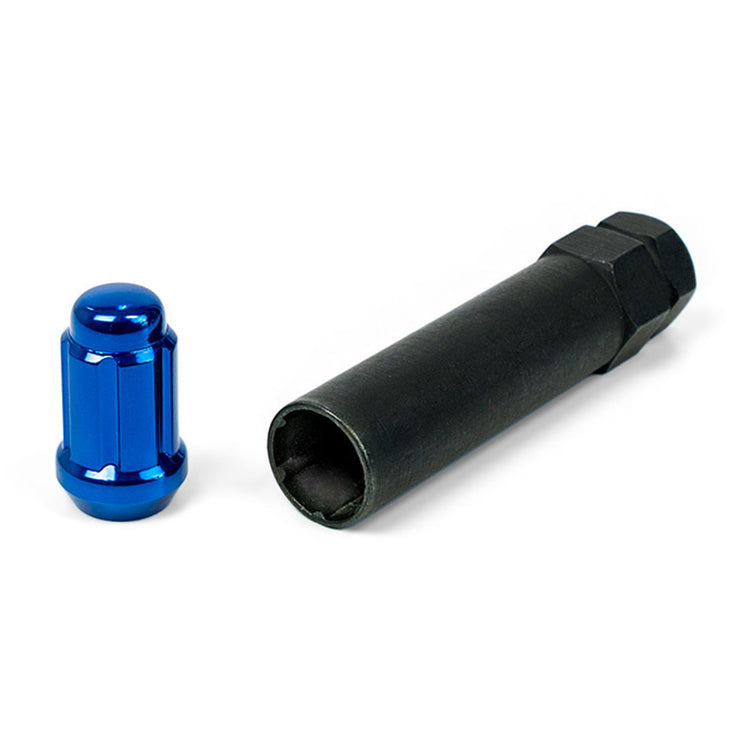 Wheel Nuts S/D 6 Spline 1/2 Inc Key Blue 10Pk